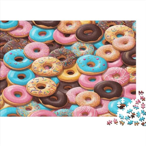 Doughnut Puzzles Erwachsene 500 Teile Dazzle Style Educational Game Family Challenging Games Home Decor Geburtstag Stress Relief 500pcs (52x38cm) von PHLEPS