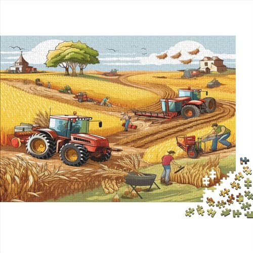 Farm Harvester Puzzle 1000 Teile Colorful Styles Für Erwachsene Family Challenging Games Geburtstag Lernspiel Moderne Wohnkultur Stress Relief 1000pcs (75x50cm) von PHLEPS