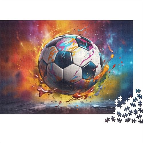 Football 1000 Teile Colourful Für Erwachsene Puzzles Geburtstag Home Decor Educational Game Family Challenging Games Stress Relief 1000pcs (75x50cm) von PHLEPS