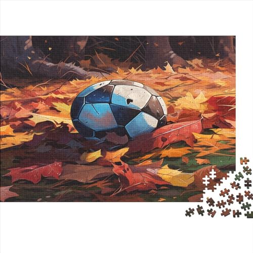 Football Erwachsener Puzzle 1000 Teile Classic ColourfulPuzzles DIY Kit Holzspielzeug Unique Gift Home Decorfür Die Ganze Familie 1000pcs (75x50cm) von PHLEPS