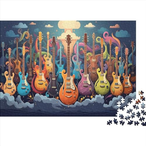 Guitar Erwachsene Puzzles 500 Teile Colorful Style Wohnkultur Geburtstag Geschicklichkeitsspiel Für Die Ganze Familie Lernspiel Stress Relief 500pcs (52x38cm) von PHLEPS