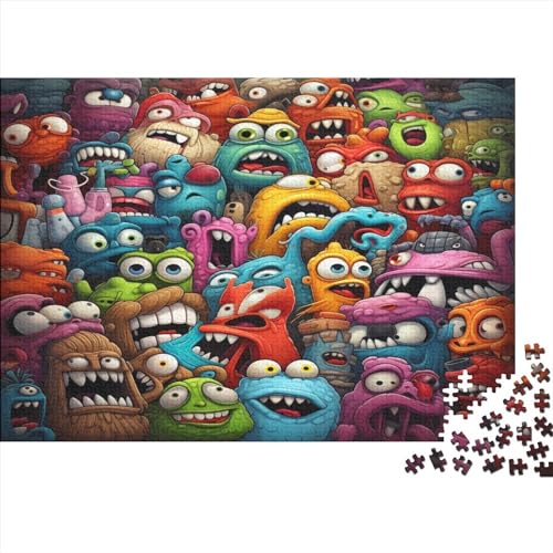 Monsters Puzzle 1000 Teile Dazzle Style Erwachsene Geschicklichkeitsspiel Für Die Ganze Familie Home Decor Geburtstag Lernspiel Stress Relief 1000pcs (75x50cm) von PHLEPS