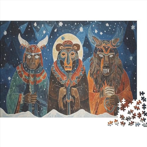 Mythical Animals 1000 Teile Norse Mythology Puzzle Erwachsene Home Decor Family Challenging Games Educational Game Geburtstag Stress Relief Toy 1000pcs (75x50cm) von PHLEPS