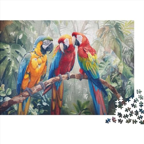 Parrot Puzzles 500 Teile Bird Erwachsene Lernspiel Moderne Wohnkultur Family Challenging Games Geburtstag Entspannung Und Intelligenz 500pcs (52x38cm) von PHLEPS