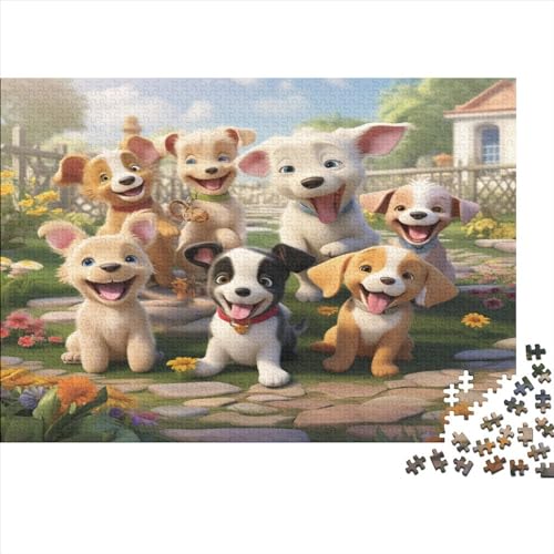 Puppies 300 Teile Dog Puzzle Für Erwachsene Lernspiel Geburtstag Family Challenging Games Wohnkultur Entspannung Und Intelligenz 300pcs (40x28cm) von PHLEPS
