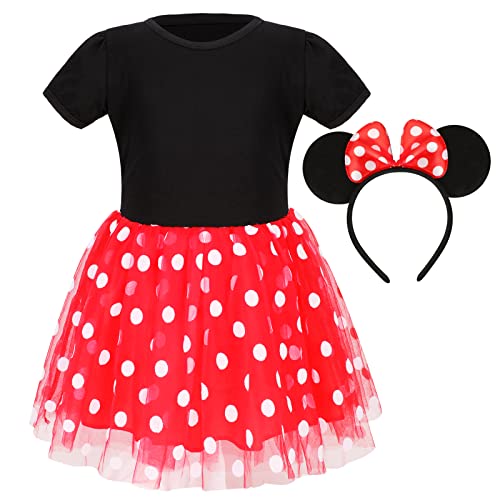 PHOGARY Minnie Mouse Kostüm Kinder Welttag des Buches Kostüme für Mädchen, Maus Kostüm Mit Haarreifer Minnie Maus, Halloween Geburtstagsparty Mini Polka Dot Tüllrock PHOGARY Minnie Mouse Kostüm Kinder Welttag des Buches Kostüme für Mädchen, Maus Kostüm Mit Haarreifer Minnie Maus, Halloween Geburtstagsparty Mini Polka Dot Tüllrock von PHOGARY