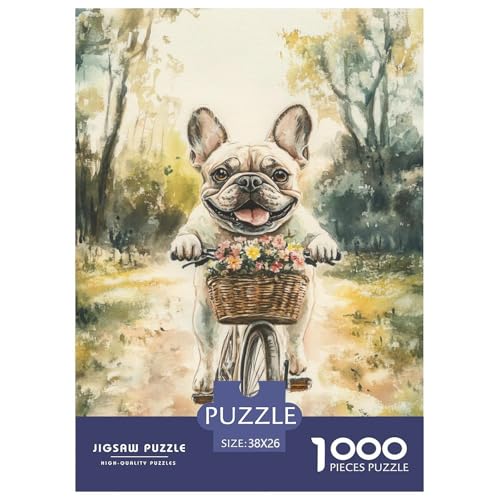 A BullHund Riding A Bicycle 1000 Teile Puzzle Für Die Ganze Familie interessant Erwachsenenpuzzle Clevere Rätsel Geschenk 38x26cm/1000pcs A BullHund Riding A Bicycle 1000 Teile Puzzle Für Die Ganze Familie interessant Erwachsenenpuzzle Clevere Rätsel Geschenk 38x26cm/1000pcs von PHQAZWSXE