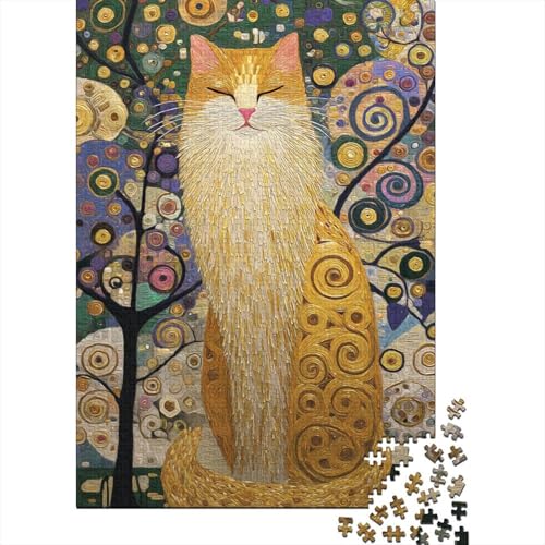 Abstract Katze 1000 Teile Puzzle Für Die Ganze Familie interessant Erwachsenenpuzzle Geschicklichkeitsspiel Geschenk 1000pcs (75x50cm) von PHQAZWSXE