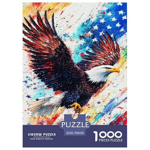 Adler 1000 Teile Puzzle Für Die Ganze Familie Tier Impossible Puzzle Geschicklichkeitsspiel Weihnachtspuzzle 70x50cm/1000pcs von PHQAZWSXE
