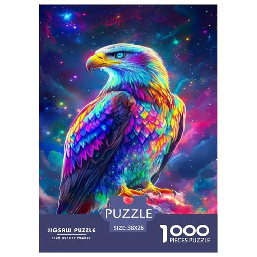 Adler 1000 Teile Puzzle Für Erwachsene Tier Impossible Puzzle Clevere Rätsel Geschenk 38x26cm/1000pcs von PHQAZWSXE