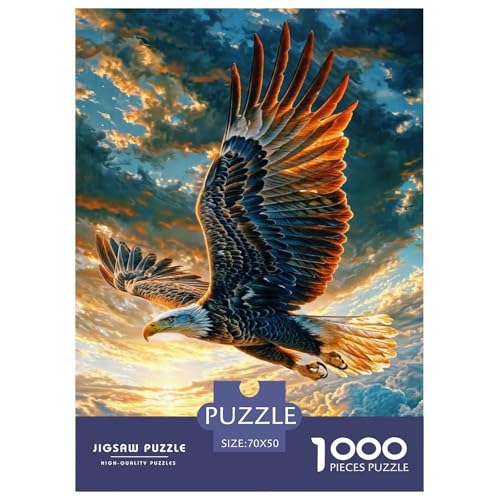 Adler 1000 Teile Puzzle Für Erwachsene Tier Impossible Puzzle Geschicklichkeitsspiel Geschenk 70x50cm/1000pcs von PHQAZWSXE