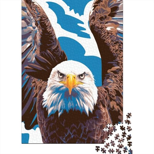 Adler Puzzle 1000 Teile Für Erwachsene Tier Impossible Puzzle Clevere Rätsel Geschenk 1000pcs (75x50cm) von PHQAZWSXE