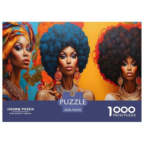 Afrikanische Schönheiten Puzzle 1000 Teile Für Erwachsene Und Kinder interessant Erwachsenenpuzzle Geschicklichkeitsspiel Weihnachtspuzzle 70x50cm/1000pcs von PHQAZWSXE