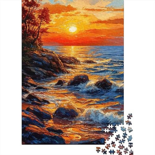 Am Meer 1000 Teile Puzzle Für Die Ganze Familie interessant Impossible Puzzle Clevere Rätsel Weihnachtspuzzle 1000pcs (75x50cm) von PHQAZWSXE