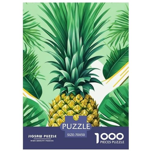 Ananas 1000 Teile Puzzle Für Die Ganze Familie interessant Erwachsenenpuzzle Clevere Rätsel Geschenk 70x50cm/1000pcs von PHQAZWSXE