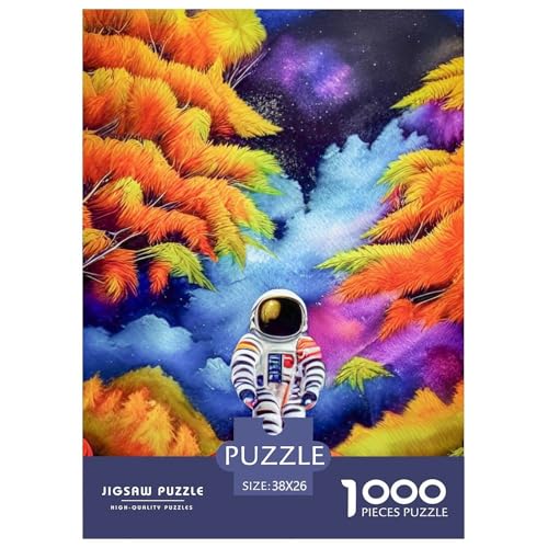 Astronaut Puzzle 1000 Teile Für Erwachsene interessant Erwachsenenpuzzle Clevere Rätsel Geschenk 38x26cm/1000pcs von PHQAZWSXE
