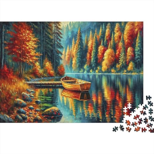 Autumn-Landschaft 1000 Teile Puzzle Für Erwachsene Und Kinder interessant Impossible Puzzle Geschicklichkeitsspiel Geschenk 1000pcs (75x50cm) von PHQAZWSXE