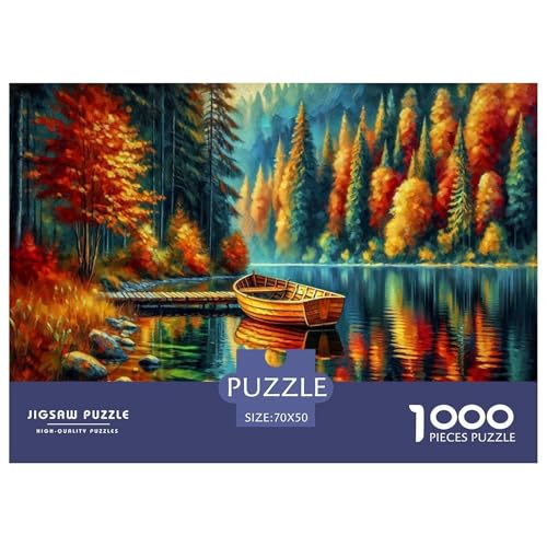 Autumn-Landschaft Puzzle 1000 Teile Für Die Ganze Familie persönlich Impossible Puzzle Clevere Rätsel Geschenk 70x50cm/1000pcs von PHQAZWSXE