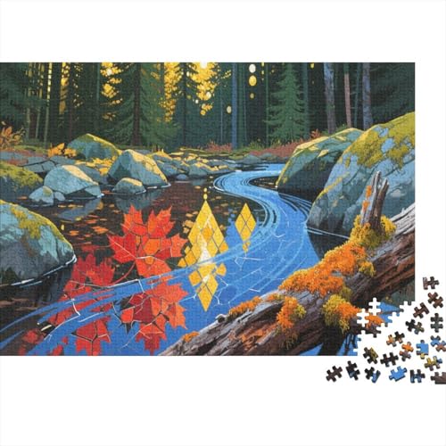 Bach 1000 Teile Puzzle Für Erwachsene Maple Leaves and Bachs Erwachsenenpuzzle Clevere Rätsel Weihnachtspuzzle 1000pcs (75x50cm) von PHQAZWSXE