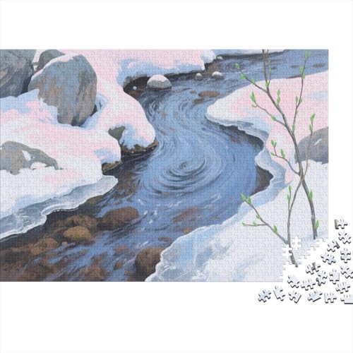 Bach 1000 Teile Puzzle Für Erwachsene Und Kinder Melting Snow Bach Erwachsenenpuzzle Geschicklichkeitsspiel Weihnachtspuzzle 1000pcs (75x50cm) von PHQAZWSXE