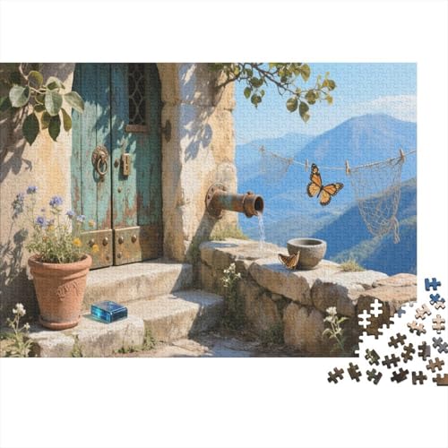 Bauernhaus Puzzle 1000 Teile Für Erwachsene Freizeit Erwachsenenpuzzle Clevere Rätsel Weihnachtspuzzle 1000pcs (75x50cm) von PHQAZWSXE