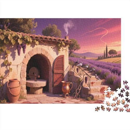 Bauernhaus Puzzle 1000 Teile Für Erwachsene Freizeit Erwachsenenpuzzle Geschicklichkeitsspiel GescHennek 1000pcs (75x50cm) von PHQAZWSXE