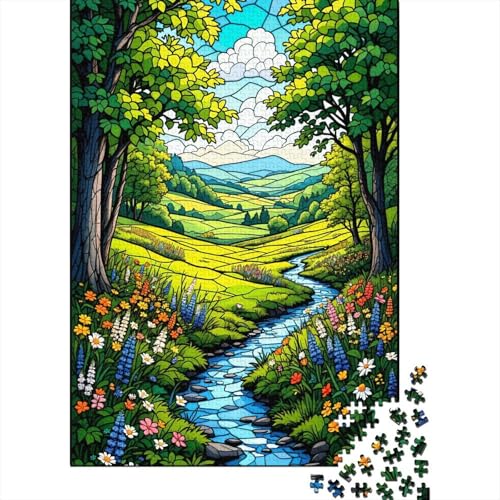 Baum Puzzle 1000 Teile Für Erwachsene Und Kinder Bach Erwachsenenpuzzle Geschicklichkeitsspiel Geschenk 1000pcs (75x50cm) von PHQAZWSXE