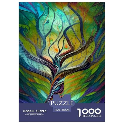 Baum Puzzle 1000 Teile Für Erwachsene interessant persönlich Impossible Puzzle Clevere Rätsel Weihnachtspuzzle 38x26cm/1000pcs von PHQAZWSXE