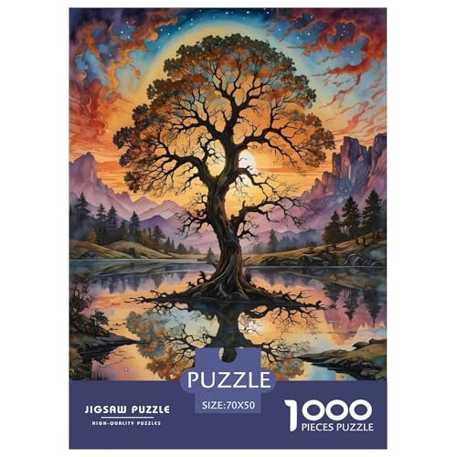 Baum des Lebens 1000 Teile Puzzle Für Erwachsene Und Kinder interessant persönlich Impossible Puzzle Geschicklichkeitsspiel Weihnachtspuzzle 70x50cm/1000pcs von PHQAZWSXE