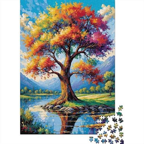 Baum des Lebens 1000 Teile Puzzle Für Erwachsene interessant Impossible Puzzle Geschicklichkeitsspiel Weihnachtspuzzle 1000pcs (75x50cm) von PHQAZWSXE