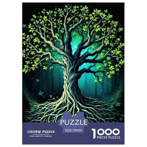Baum des Lebens Puzzle 1000 Teile Für Erwachsene interessant Impossible Puzzle Geschicklichkeitsspiel Weihnachtspuzzle 70x50cm/1000pcs von PHQAZWSXE