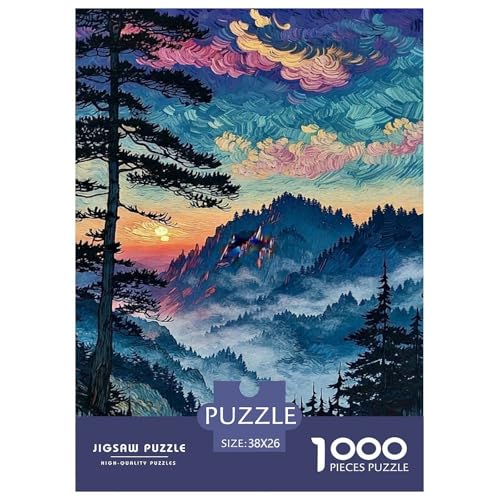 Berg Puzzle 1000 Teile Für Die Ganze Familie interessant Erwachsenenpuzzle Geschicklichkeitsspiel Geschenk 38x26cm/1000pcs von PHQAZWSXE