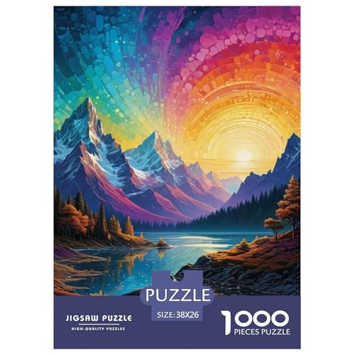 Bergs and Rivers 1000 Teile Puzzle Für Erwachsene interessant Impossible Puzzle Clevere Rätsel Geschenk 38x26cm/1000pcs von PHQAZWSXE