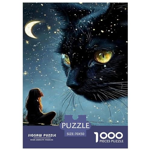 Black Katze 1000 Teile Puzzle Für Erwachsene Tier Impossible Puzzle Geschicklichkeitsspiel Weihnachtspuzzle 70x50cm/1000pcs Black Katze 1000 Teile Puzzle Für Erwachsene Tier Impossible Puzzle Geschicklichkeitsspiel Weihnachtspuzzle 70x50cm/1000pcs von PHQAZWSXE