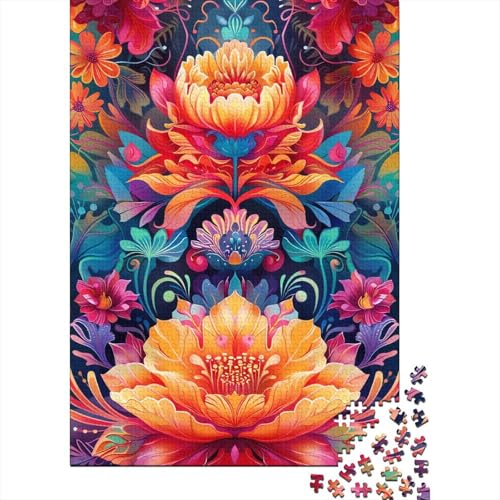 Blume 1000 Teile Puzzle Für Erwachsene Colorful Blumes Erwachsenenpuzzle Clevere Rätsel Geschenk 1000pcs (75x50cm) von PHQAZWSXE