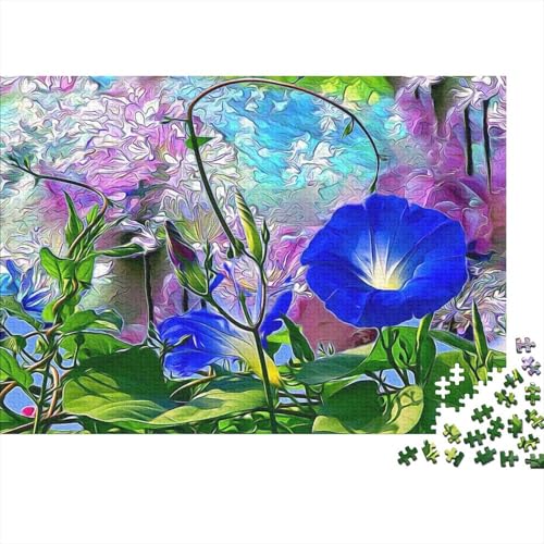 Blume Puzzle 1000 Teile Für Erwachsene Kunst Impossible Puzzle Geschicklichkeitsspiel Geschenk 1000pcs (75x50cm) von PHQAZWSXE
