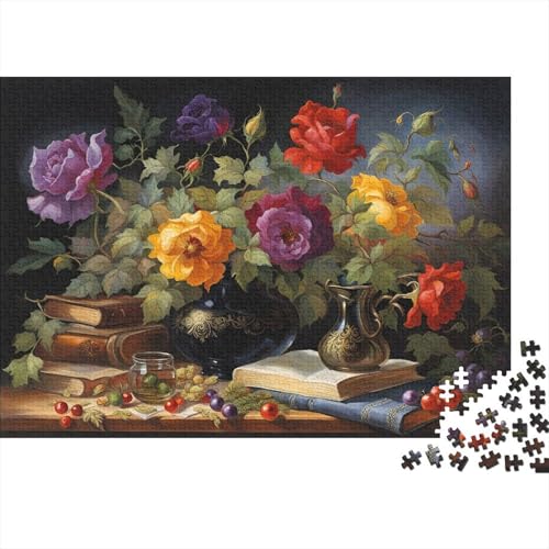 Blumen 1000 Teile Puzzle Für Erwachsene Und Kinder interessant Impossible Puzzle Clevere Rätsel Weihnachtspuzzle 1000pcs (75x50cm) von PHQAZWSXE