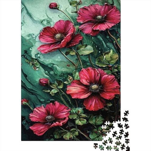 Blumen 1000 Teile Puzzle Für Erwachsene interessant Impossible Puzzle Geschicklichkeitsspiel Weihnachtspuzzle 1000pcs (75x50cm) von PHQAZWSXE