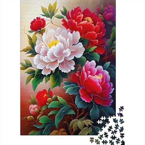 Blumen Puzzle 1000 Teile Für Die Ganze Familie interessant Erwachsenenpuzzle Clevere Rätsel Geschenk 1000pcs (75x50cm) von PHQAZWSXE