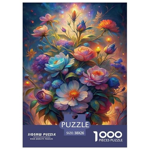 Blumen Puzzle 1000 Teile Für Erwachsene Und Kinder interessant Erwachsenenpuzzle Geschicklichkeitsspiel Geschenk 38x26cm/1000pcs von PHQAZWSXE