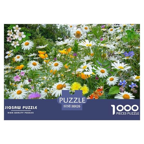 Blumens - WildBlumens - Spring 1000 Teile Puzzle Für Die Ganze Familie interessant Impossible Puzzle Clevere Rätsel Weihnachtspuzzle 38x26cm/1000pcs von PHQAZWSXE