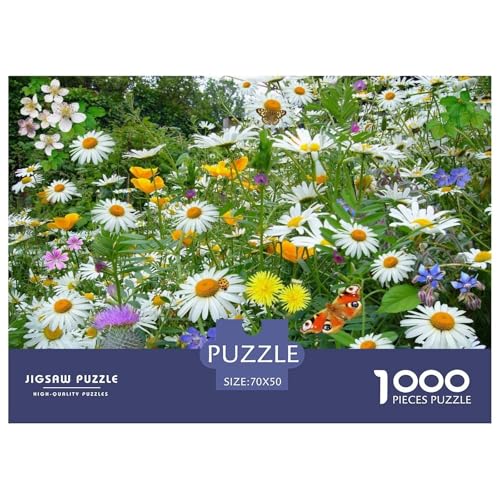 Blumens - WildBlumens - Spring 1000 Teile Puzzle Für Erwachsene interessant Impossible Puzzle Clevere Rätsel Weihnachtspuzzle 70x50cm/1000pcs von PHQAZWSXE