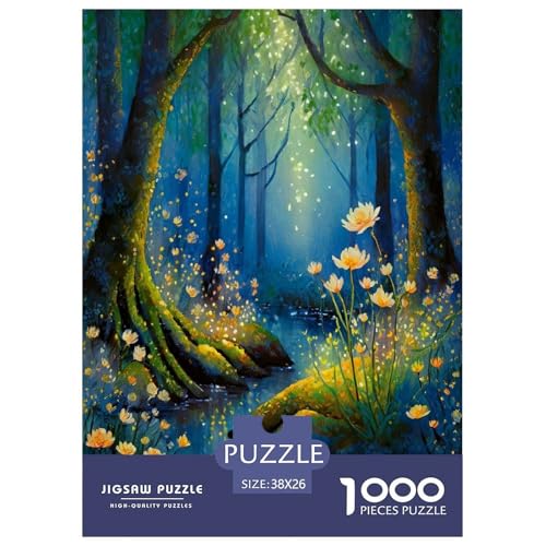 Blumens in The Wald Puzzle 1000 Teile Für Die Ganze Familie interessant Impossible Puzzle Geschicklichkeitsspiel Weihnachtspuzzle 38x26cm/1000pcs von PHQAZWSXE