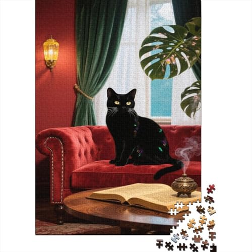 Bombay Katze 1000 Teile Puzzle Für Erwachsene Und Kinder The Bombay Katze Indoors Impossible Puzzle Geschicklichkeitsspiel Weihnachtspuzzle 1000pcs (75x50cm) von PHQAZWSXE
