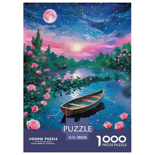 Boot 1000 Teile Puzzle Für Die Ganze Familie interessant Impossible Puzzle Clevere Rätsel Geschenk 38x26cm/1000pcs von PHQAZWSXE
