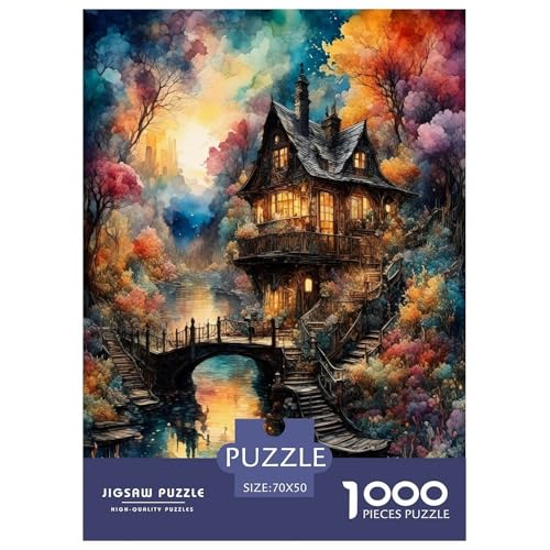 Brücke 1000 Teile Puzzle Für Erwachsene interessant Erwachsenenpuzzle Geschicklichkeitsspiel Weihnachtspuzzle 70x50cm/1000pcs von PHQAZWSXE