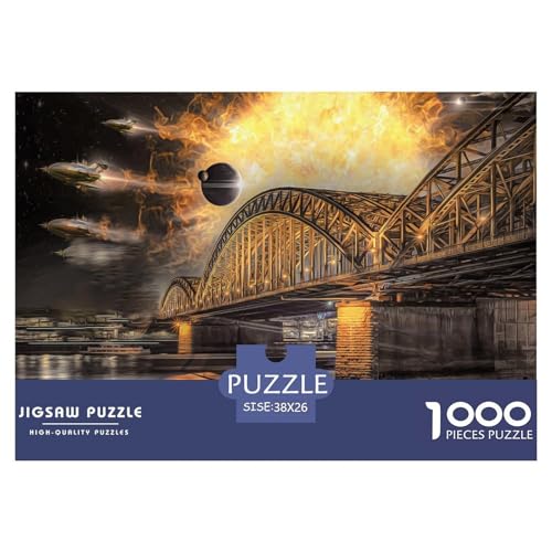 Brücke Puzzle 1000 Teile Für Erwachsene Und Kinder persönlich Erwachsenenpuzzle Clevere Rätsel Weihnachtspuzzle 38x26cm/1000pcs von PHQAZWSXE