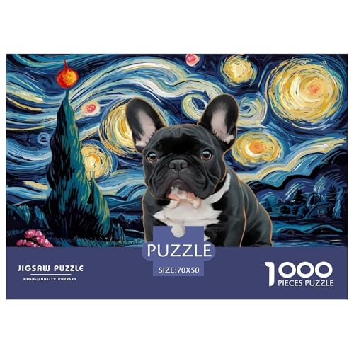 BullHund 1000 Teile Puzzle Für Die Ganze Familie interessant Erwachsenenpuzzle Geschicklichkeitsspiel Weihnachtspuzzle 70x50cm/1000pcs von PHQAZWSXE