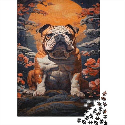 BullHund Puzzle 1000 Teile Für Die Ganze Familie Tier Impossible Puzzle Clevere Rätsel Weihnachtspuzzle 1000pcs (75x50cm) von PHQAZWSXE