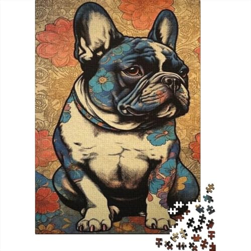 BullHund Puzzle 1000 Teile Für Erwachsene Und Kinder Tier Erwachsenenpuzzle Geschicklichkeitsspiel Weihnachtspuzzle 1000pcs (75x50cm) von PHQAZWSXE